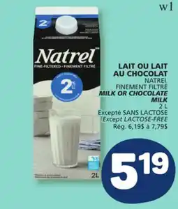 Marché Bonichoix NATREL MILK OR CHOCOLATE MILK offer