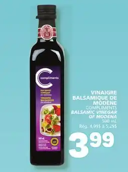 Marché Bonichoix COMPLIMENTS BALSAMIC VINEGAR OF MODENA offer