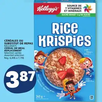 Marché Bonichoix KELLOGG'S CEREAL OR MEAL REPLACEMENT offer