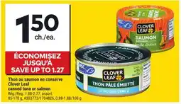 Giant Tiger Clover Leaf canned tuna or salmon offer