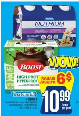 Jean Coutu PERSONNELLE • BOOST Selected meal replacements offer