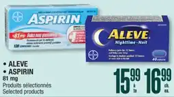 Jean Coutu ALEVE, ASPIRIN Selected products offer