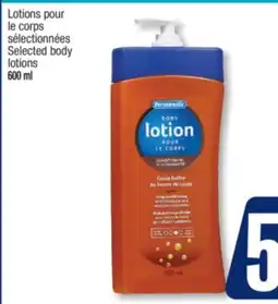 Jean Coutu Personnelle Selected body lotions offer