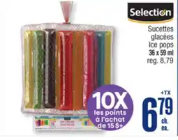 Jean Coutu Selection Ice pops offer