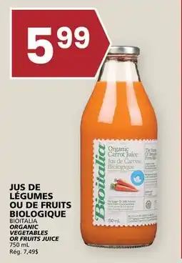 Rachelle-Bery Grocery BIOITALIA ORGANIC VEGETABLES OR FRUITS JUICE offer