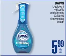 Jean Coutu DAWN Selected dishwashing liquids offer