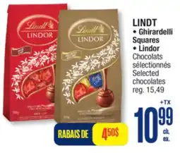 Jean Coutu LINDT Ghirardelli Squares, Lindor Selected chocolates offer