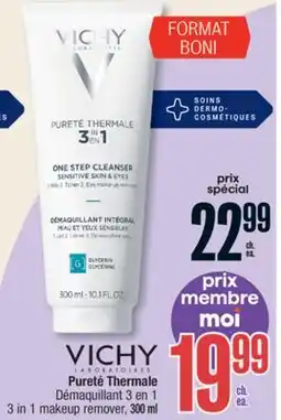 Jean Coutu VICHY 3 in 1 makeup remover offer