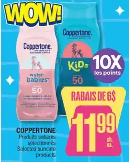 Jean Coutu COPPERTONE sélectionnés Selected suncare products offer