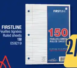 Jean Coutu FIRSTLINE Ruled sheets offer