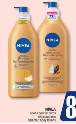 Jean Coutu NIVEA Selected body lotions offer