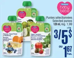 Jean Coutu Selected purees offer