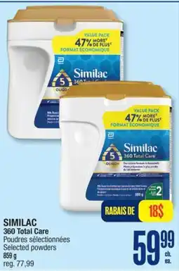 Jean Coutu SIMILAC 360 Total Care Selected powders offer
