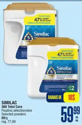 Jean Coutu SIMILAC 360 Total Care Selected powders offer