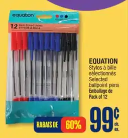 Jean Coutu EQUATION Selected ballpoint pens offer