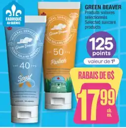 Jean Coutu GREEN BEAVER Selected suncare products offer