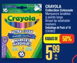 Jean Coutu CRAYOLA Broad tip washable markers offer