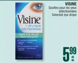 Jean Coutu VISINE Selected eye drops offer