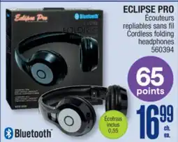 Jean Coutu ECLIPSE PRO Cordless folding headphones offer