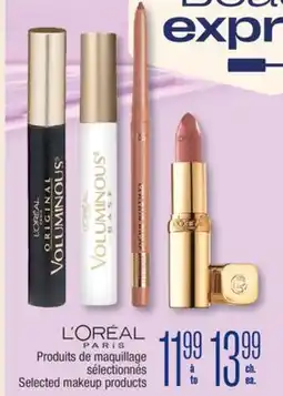 Jean Coutu LOREAL PARIS Selected makeup products offer