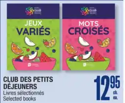 Jean Coutu CLUB DES PETITS DÉJEUNERS Selected books offer