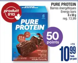 Jean Coutu PURE PROTEIN Energy bars offer