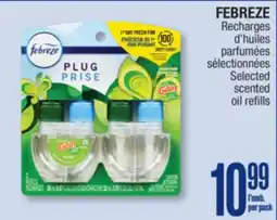 Jean Coutu FEBREZE Selected scented oil refills offer