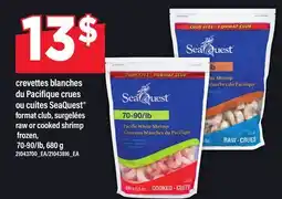 Maxi CREVETTES BLANCHES DU PACIFIQUE CRUES OU CUITES SEAQUEST | RAW OR COOKED SHRIMP, 70-90/LB offer