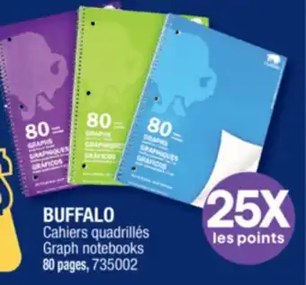 Jean Coutu BUFFALO Graph notebooks offer