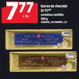 Maxi BARRES DE CHOCOLAT OR PC offer