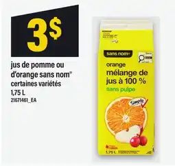 Maxi JUS DE POMME OU D'ORANGE SANS NOM offer