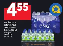 Maxi EAU DE SOURCE NATURELLE NAYA, 28X500 ML OU ESKA, 24X500 ML offer