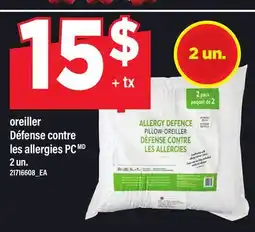 Maxi OREILLER DÉFENSE CONTRE LES ALLERGIES PC, 2 UN offer