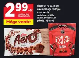 Maxi CHOCOLAT, 76-203 G OU EN EMBALLAGE MULTIPLE, 4 UN. NESTLÉ offer