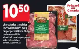 Maxi CHARCUTERIES TRANCHÉES PC SPLENDIDO, 200 G OU PEPPERONI ROMA, 900 G | SLICED DELI MEAT OR PEPPERONI offer