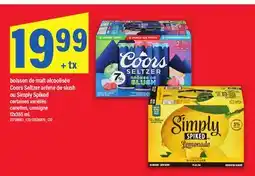 Maxi BOISSON DE MALT ALCOOLISÉE COORS SELTZER ARÔME DE SLUSH OU SIMPLY SPIKED offer