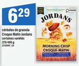 Maxi CÉRÉALES DE GRANOLA CROQUE MATIN JORDANS, 375/400 G offer