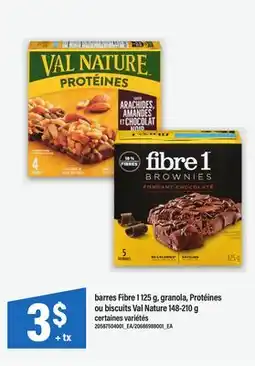 Maxi BARRES FIBRE 1, 125 G, GRANOLA, PROTÉINES OU BISCUITS VAL NATURE offer