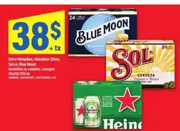 Maxi BIÈRE HEINEKEN, HEINEKEN SILVER, SOL OU BLUE MOON, 24X330/355 ML offer