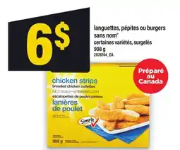 Maxi LANGUETTES, PÉPITES OU BURGERS SANS NOM offer