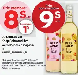 Maxi BOISSON AU VIN KEEP CALM AND LIVE offer
