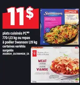 Maxi PLATS CUISINÉS PC, 770-1,13 KG OU REPAS À POÊLER SWANSON, 1,19 KG offer