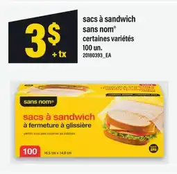 Maxi SACS À SANDWICH SANS NOM , 100 UN offer