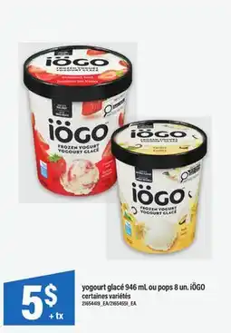 Maxi YOGOURT GLACÉ, 946 ML OU POPS 8 UN., IÖGO offer