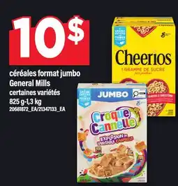 Maxi CÉRÉALES FORMAT JUMBO GENERAL MILLS, 825 G-1,3 KG offer