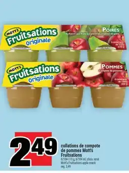 Super C collations de compote de pommes Mott's Fruitsations | Mott's Fruitsations apple snack offer