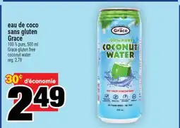 Super C eau de coco sans gluten | Grace gluten free coconut water offer