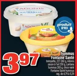 Super C Fontaine Santé hummus offer