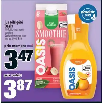 Super C jus réfrigéré Oasis | Oasis refrigerated juice offer