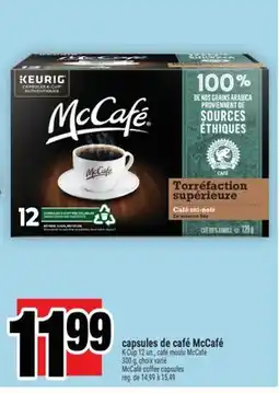 Super C capsules de café McCafé offer